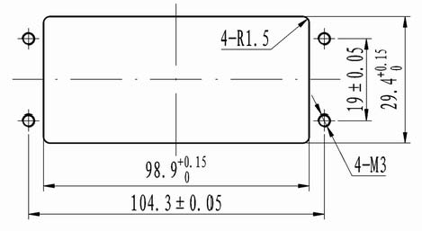 Type J16G2 rectangular connectors Connectors panel cutouts