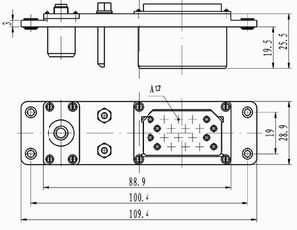 Type J16G3 rectangular connectors Connectors Product Outline Dimensions