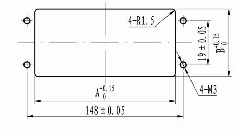 Type J16G5 rectangular connectors Connectors panel cutouts