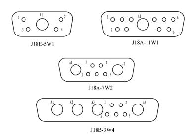 J18 combination  connectors Connectors Contact Arrangements