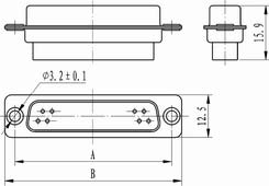 J18 Crimp contact by fixation Connectors Product Outline Dimensions