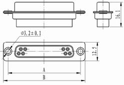 J18 Crimp contact by fixation Connectors Product Outline Dimensions