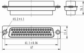 J18 Crimp contact by fixation Connectors Product Outline Dimensions