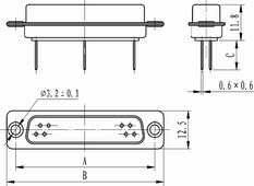 J18 Twist contact by fixation Connectors Product Outline Dimensions