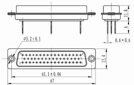 J18 Twist contact by fixation Connectors Product Outline Dimensions