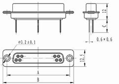 J18 Twist contact by fixation Connectors Product Outline Dimensions