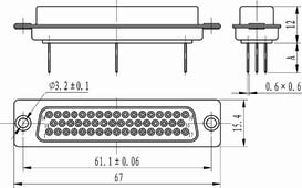 J18 Twist contact by fixation Connectors Product Outline Dimensions