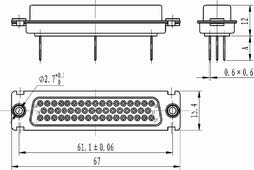 J18 Twist contact by float Connectors Product Outline Dimensions