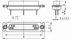 J18 Twist contact by float Connectors Product Outline Dimensions