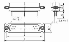 J18 Twist contact by float Connectors Product Outline Dimensions