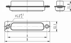 J18 Combination connectors with no signal by float Connectors Product Outline Dimensions