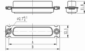 J18 Combination connectors with no signal by fixation Connectors Product Outline Dimensions