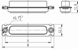 J18 Combination connectors with no signal by fixation Connectors Product Outline Dimensions