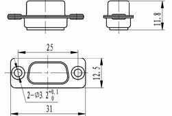 J18 Combination connectors with signal by fixation Connectors Product Outline Dimensions