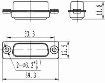 J18 Combination connectors with signal by fixation Connectors Product Outline Dimensions