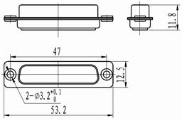 J18 Combination connectors with signal by fixation Connectors Product Outline Dimensions