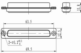 J18 Combination connectors with signal by fixation Connectors Product Outline Dimensions