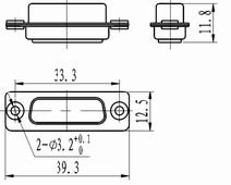 J18 Combination connectors with signal by fixation Connectors Product Outline Dimensions