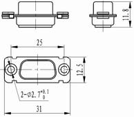 J18 Combination connectors with signal by float Connectors Product Outline Dimensions