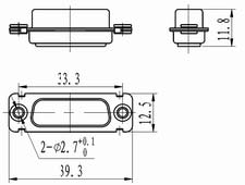 J18 Combination connectors with signal by float Connectors Product Outline Dimensions