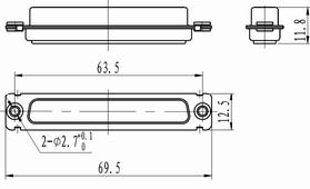 J18 Combination connectors with signal by float Connectors Product Outline Dimensions