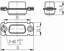 J18 Combination connectors with signal by float Connectors Product Outline Dimensions