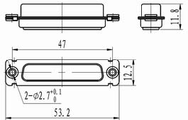 J18 Combination connectors with signal by float Connectors Product Outline Dimensions