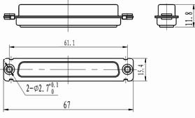 J18 Combination connectors with signal by float Connectors Product Outline Dimensions