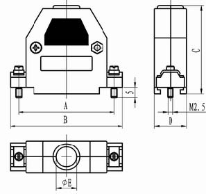 J18 Plastic cable clamp accessories Connectors Product Outline Dimensions