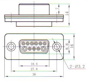 J62 series Connectors Product Outline Dimensions