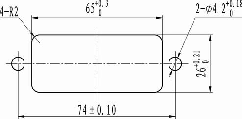 J65 series Connectors panel cutouts