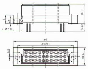 CD96 series Connectors Product Outline Dimensions