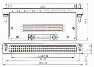 CD96 series Connectors Product Outline Dimensions