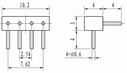 JB4 series Connectors Product Outline Dimensions