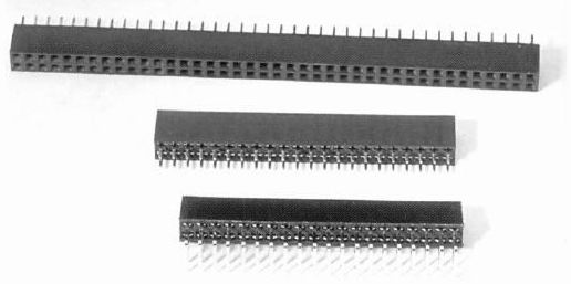 Female header dip type Connectors Product Outline Dimensions