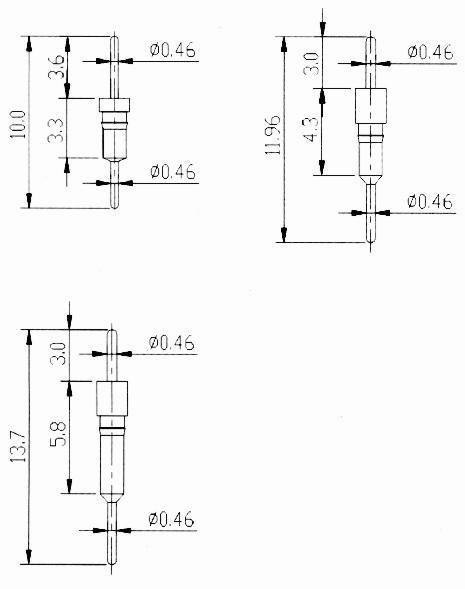 Screw machine pin-adapter type Connectors Product Outline Dimensions