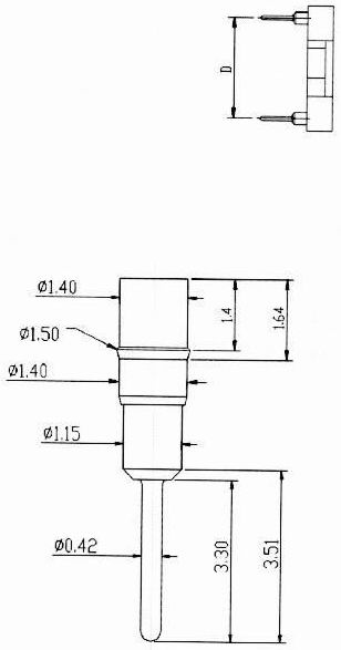 Shrink dip sockets type Connectors Product Outline Dimensions