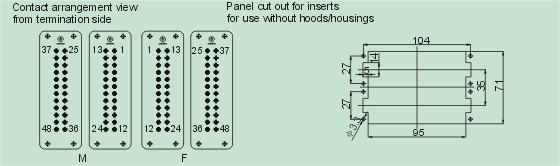 HE-048-MS     HE-048-FS Connectors Product Outline Dimensions