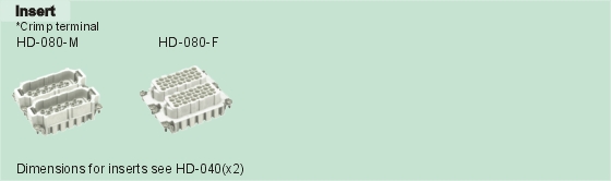 HD-080-M     HD-080-F Connectors Product Outline Dimensions