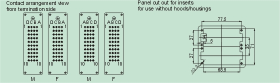 HD-080-M     HD-080-F Connectors Product Outline Dimensions