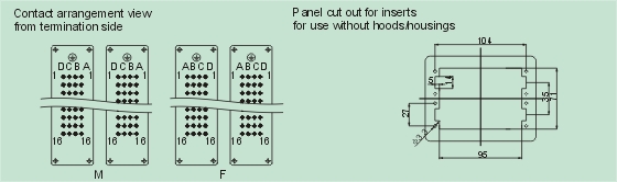 HD-128-M     HD-128-F Connectors Product Outline Dimensions