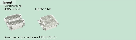 HDD-144-M     HDD-144-F Connectors Product Outline Dimensions