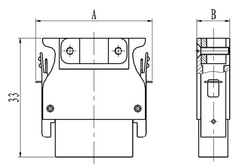 J24H type –C plug connectors Connectors Product Outline Dimensions