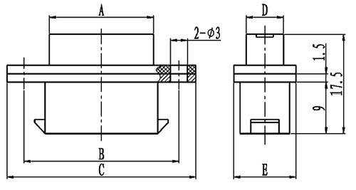 J24H common receptacle connectors Connectors Product Outline Dimensions