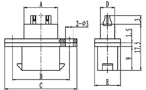 J24H common receptacle connectors Connectors Product Outline Dimensions