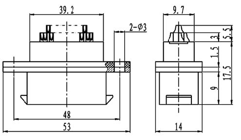 J24H common receptacle connectors Connectors Product Outline Dimensions