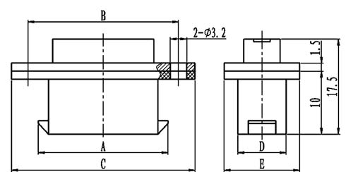 J24H typeⅡreceptacle connectors Connectors Product Outline Dimensions