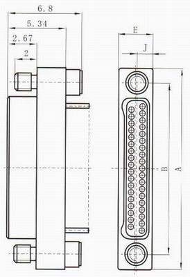 J63 series Connectors Product Outline Dimensions