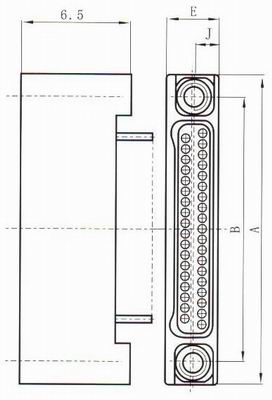 J63 series Connectors Product Outline Dimensions