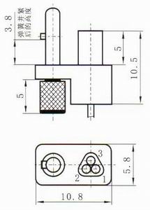 J68 series Connectors Product Outline Dimensions